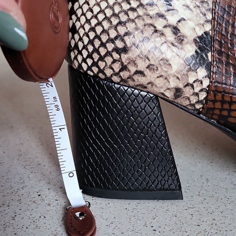 aldo leather snake booties like new - Picture 5 of 6